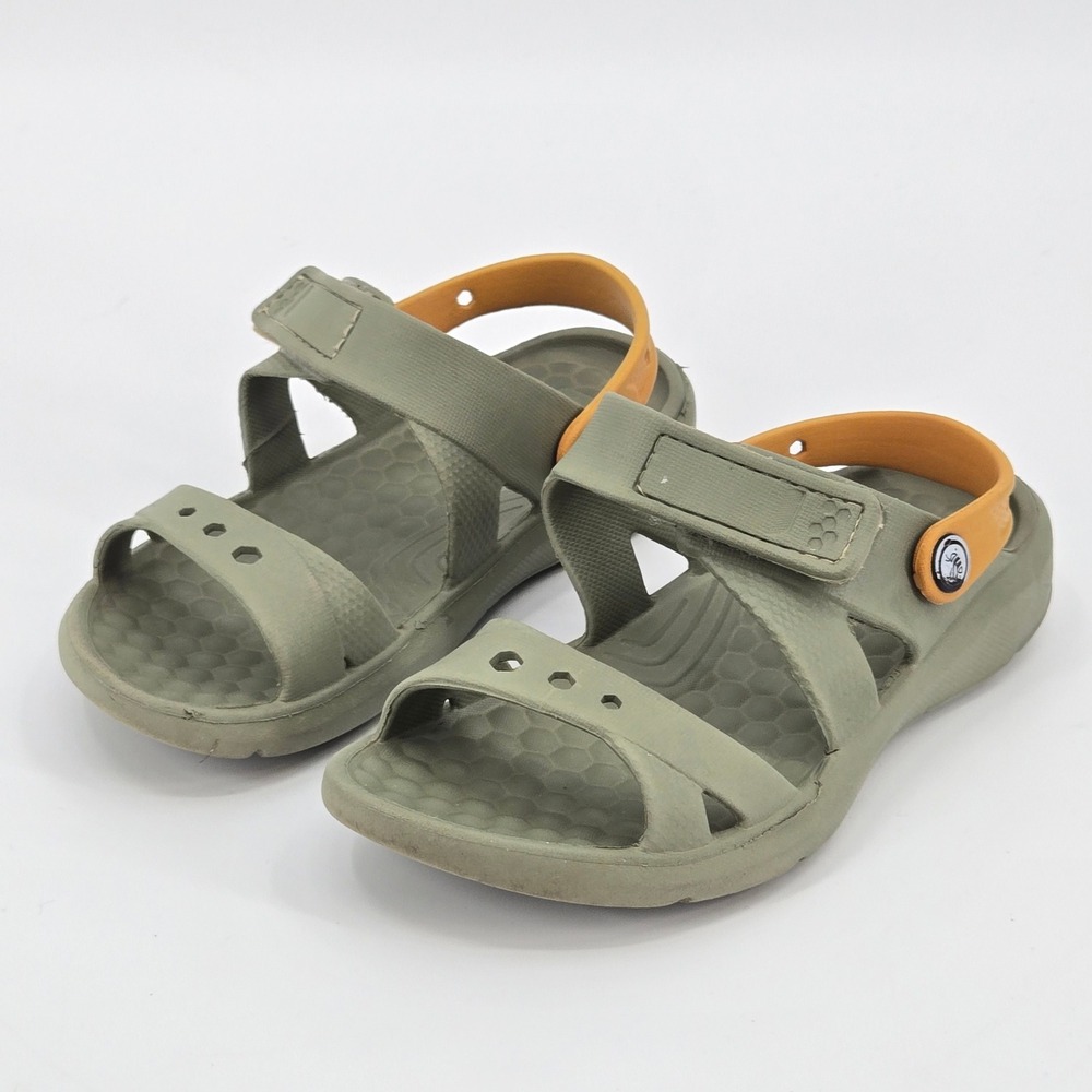 Joybees Adventure Sandals Kids Size J1 Sage Green Ochre Yellow Lightweight